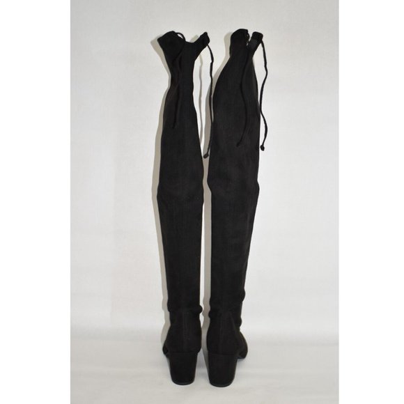 $950 STUART WEITZMAN GENNA 60 CITY SUEDE OVER THE KNEE BOOT BLACK 7 (PA36) - Picture 5 of 8